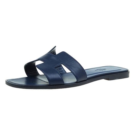 navy blue hermes oran|hermes oran sandals size guide.